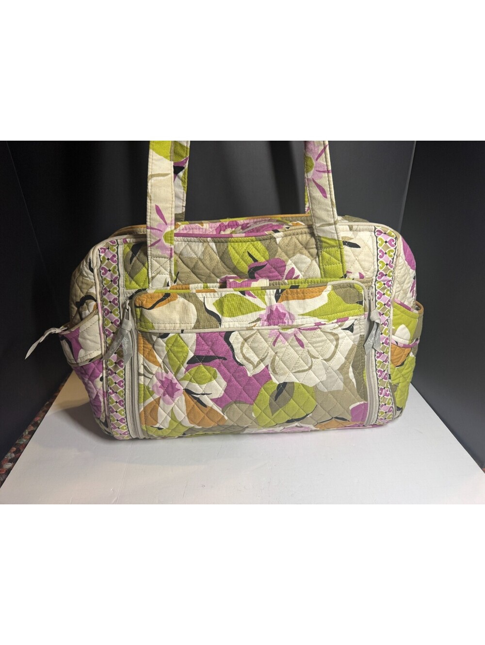 Vera Bradley Flower Shower Diaper Convertible Baby Bag Purse Baby